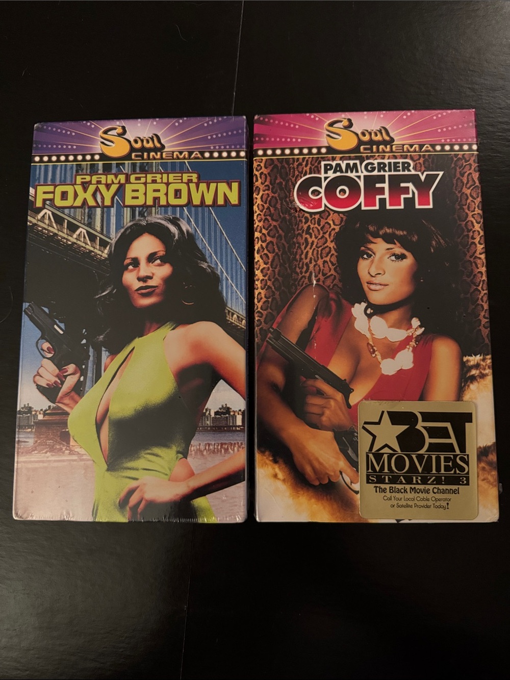 Soul Cinema Pam Grier Movie Lot - Foxy Brown & Coffy - sealed VHS 📼